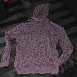 Carbon Women's Hoodie in Purple Leopard Print